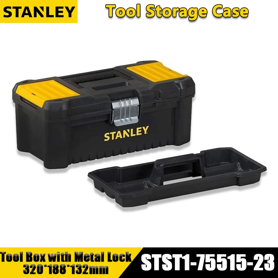 

STANLEY STST1-75515-23 Tool Box with Metal Lock 320*188*132mm Tool Storage Case Storage Box Tool Accessories