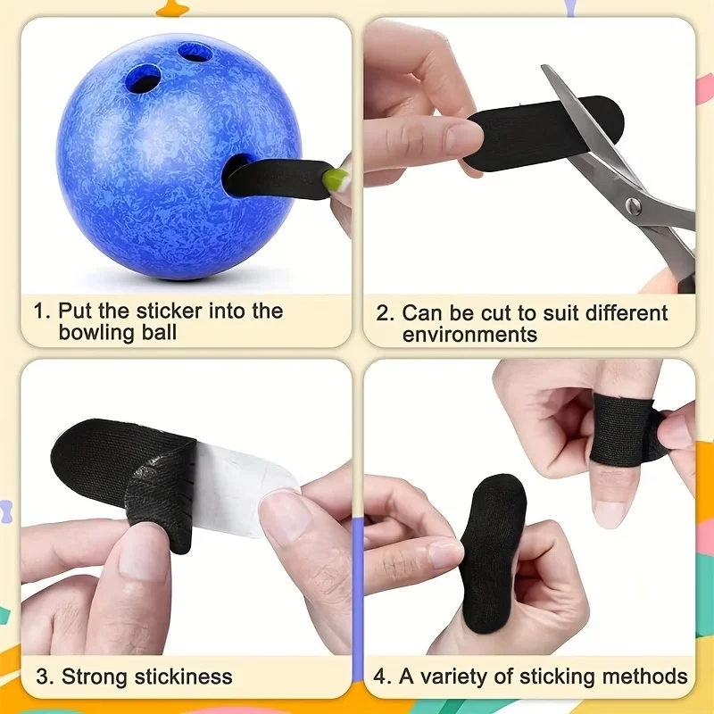 60 Stück Elastische Sport-Fingerschutz-Bandagen Bowling Daumenstützen Anti-Reibungs-Fingerwickel Schutzpflaster – Detail 6