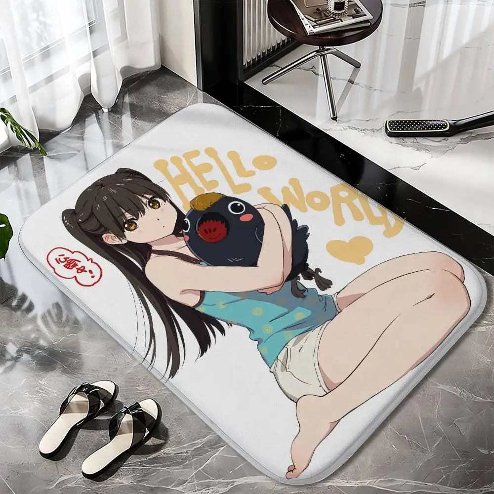 

Hello World Floor Mat Printed Large Carpets Room And Bedroom Carpets Bathroom Anti Slip Door MATS Small Carpets