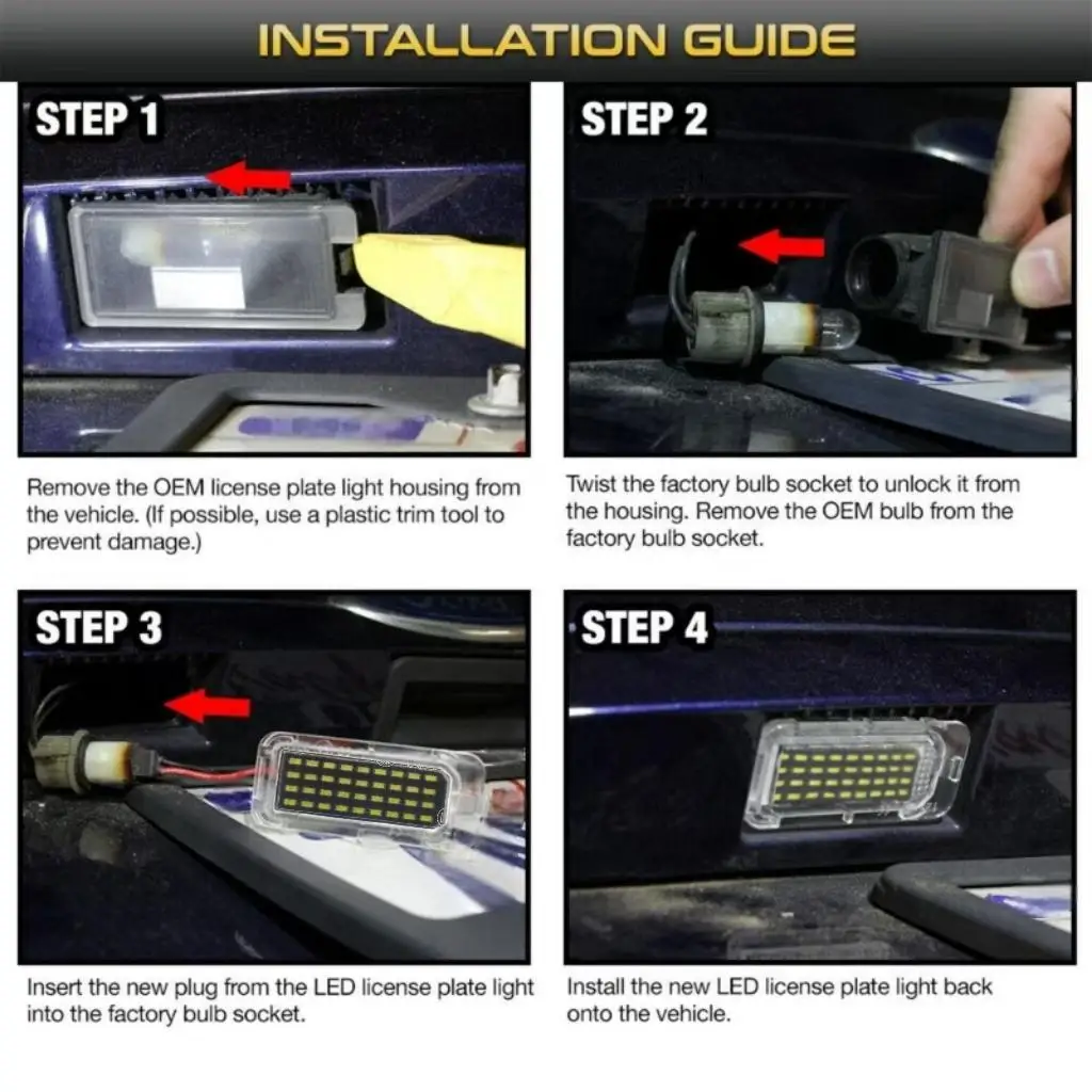 2 قطعة ضوء لوحة الأرقام لفورد فييستا فوكس كوغا مونديو غالاكسي Ecosport رينجر اكسبلورر مصباح ترخيص LED #5