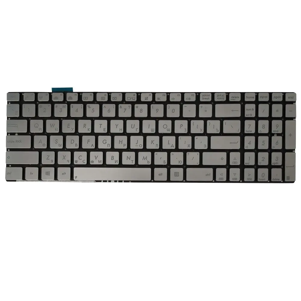 New Backlit Russian Keyboard For ASUS N56 N56V N76 N76V N76VB N76VJ N76VM N76VZ U500VZ U500 U500V R500V R505 N550 N750 Q550 G56