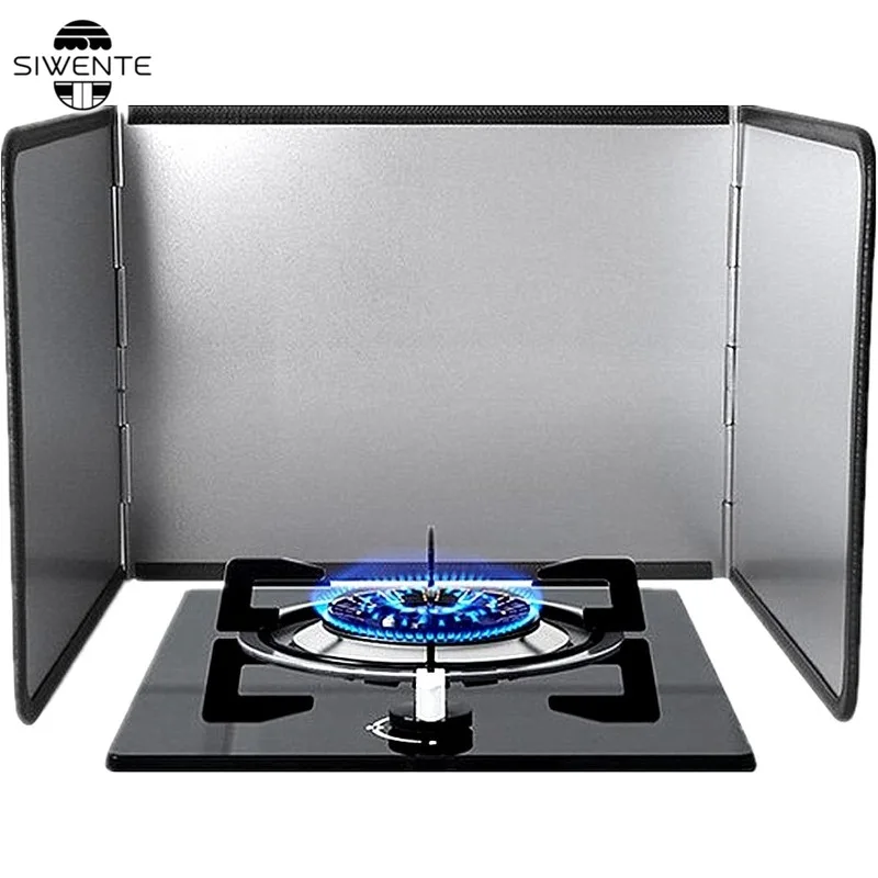 Stainless Steel Splatter Guard for Kitchen Oil Splash Proof Baffle Heat Resistant Fold Anti‑Oil Shield Cooking Protector Board