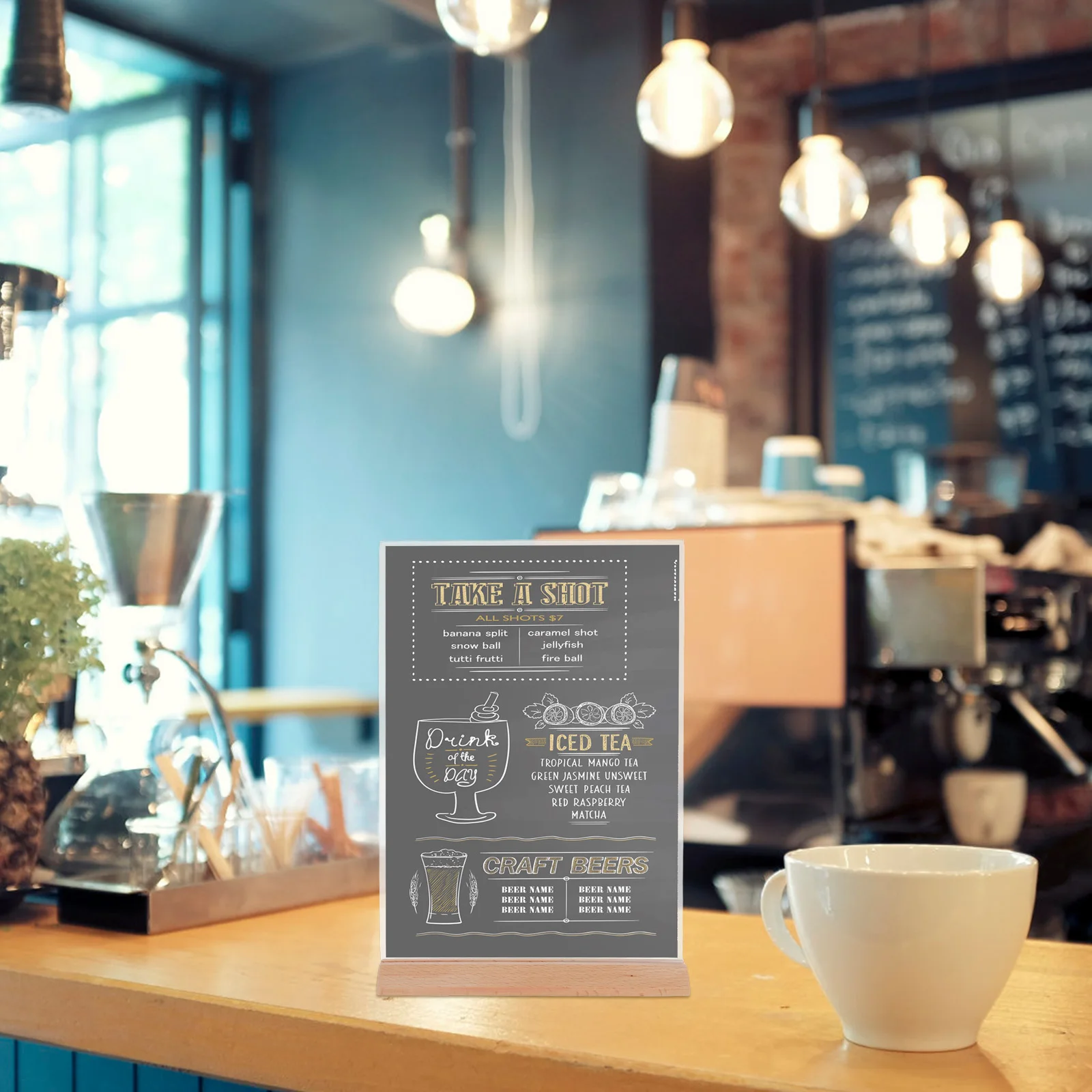 3 قطعة إطار صور شفاف عرض 12.18x8.25 بوصة قائمة قائمة قائمة قائمة فريد على شكل تصميم مكتب حامل تسجيل للمكتب