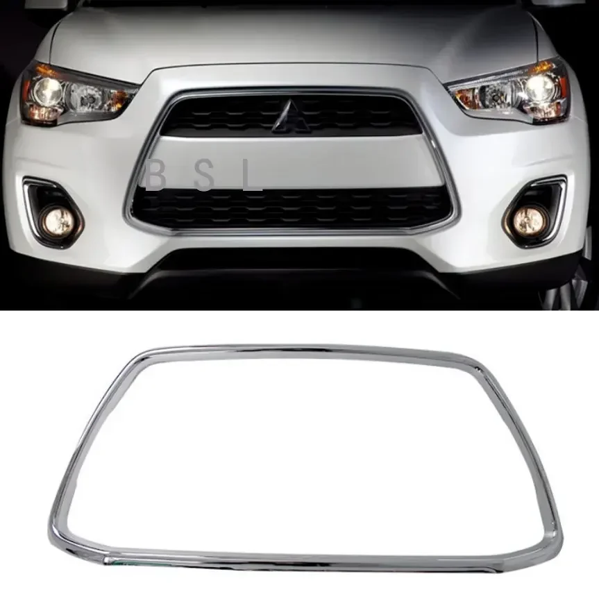 

hrome Front Grille Grill Cover Trim Ring Auto Exterior Accessories For Mitsubishi ASX 2013 2014 2015