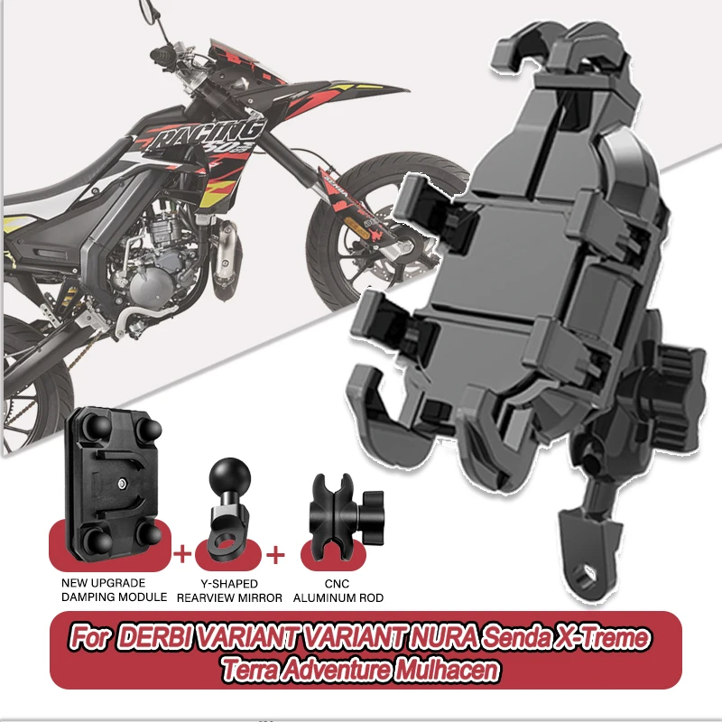 

Для DERBI VARIANT NURA Senda X-Treme Terra Adventure Mulhacen 360° ° Регулируемый держатель для телефона на мотоцикле, кронштейн, подставка