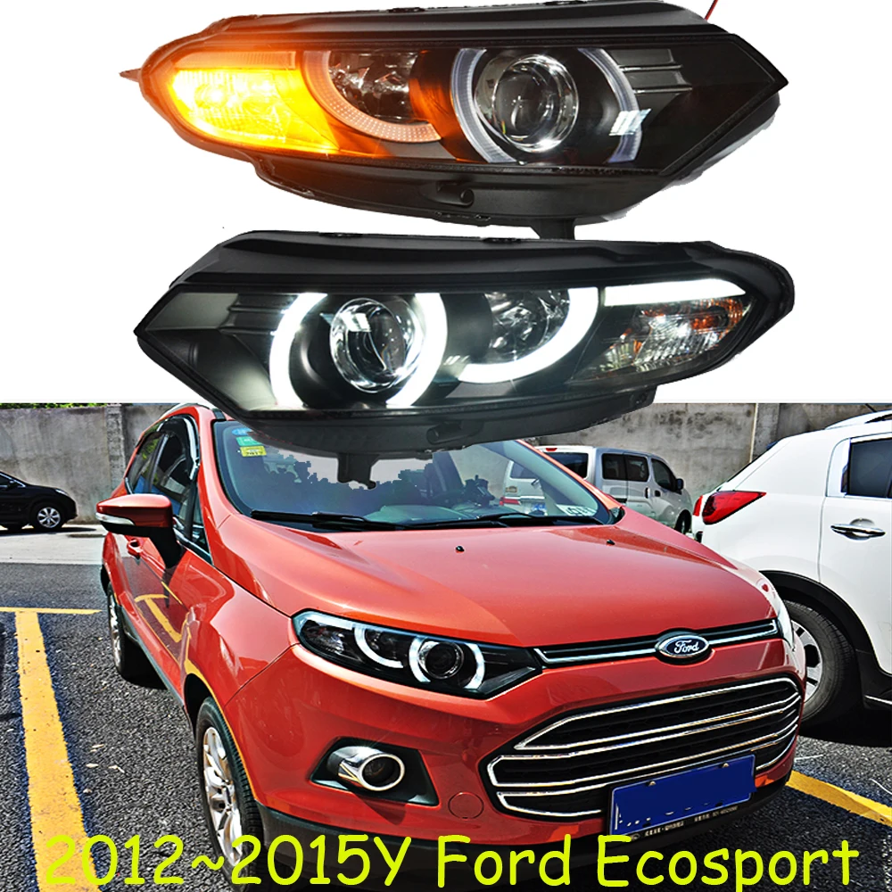 Car Bumper Headlamp Ecosport Headlight 2012~2015y Hid Xenon LED DRL Car Accessories Head Light Ecosport Fog Light