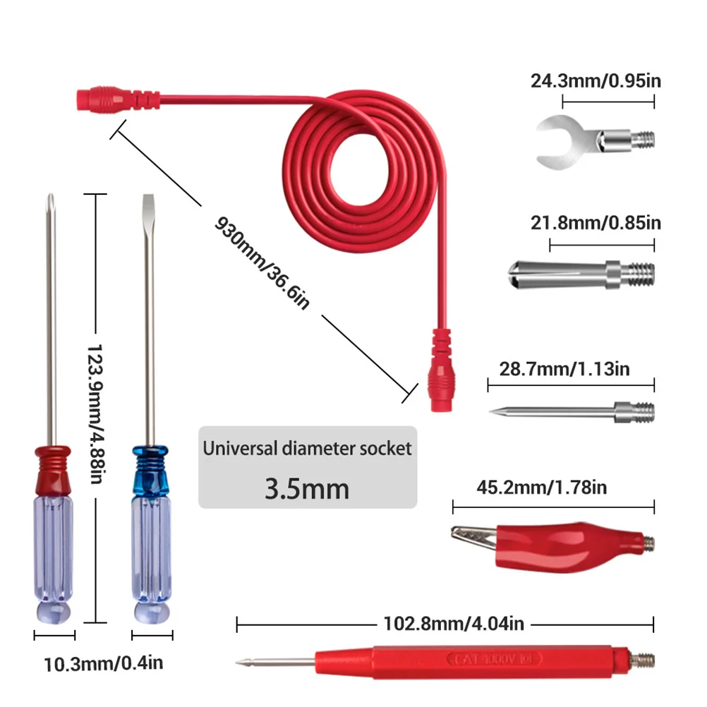 Obeng Multifungsi 18 in 1 Profesional, Multimeter Pen Universal, Meter Uji Kabel, Multimeter Pen Meja 3.5mm