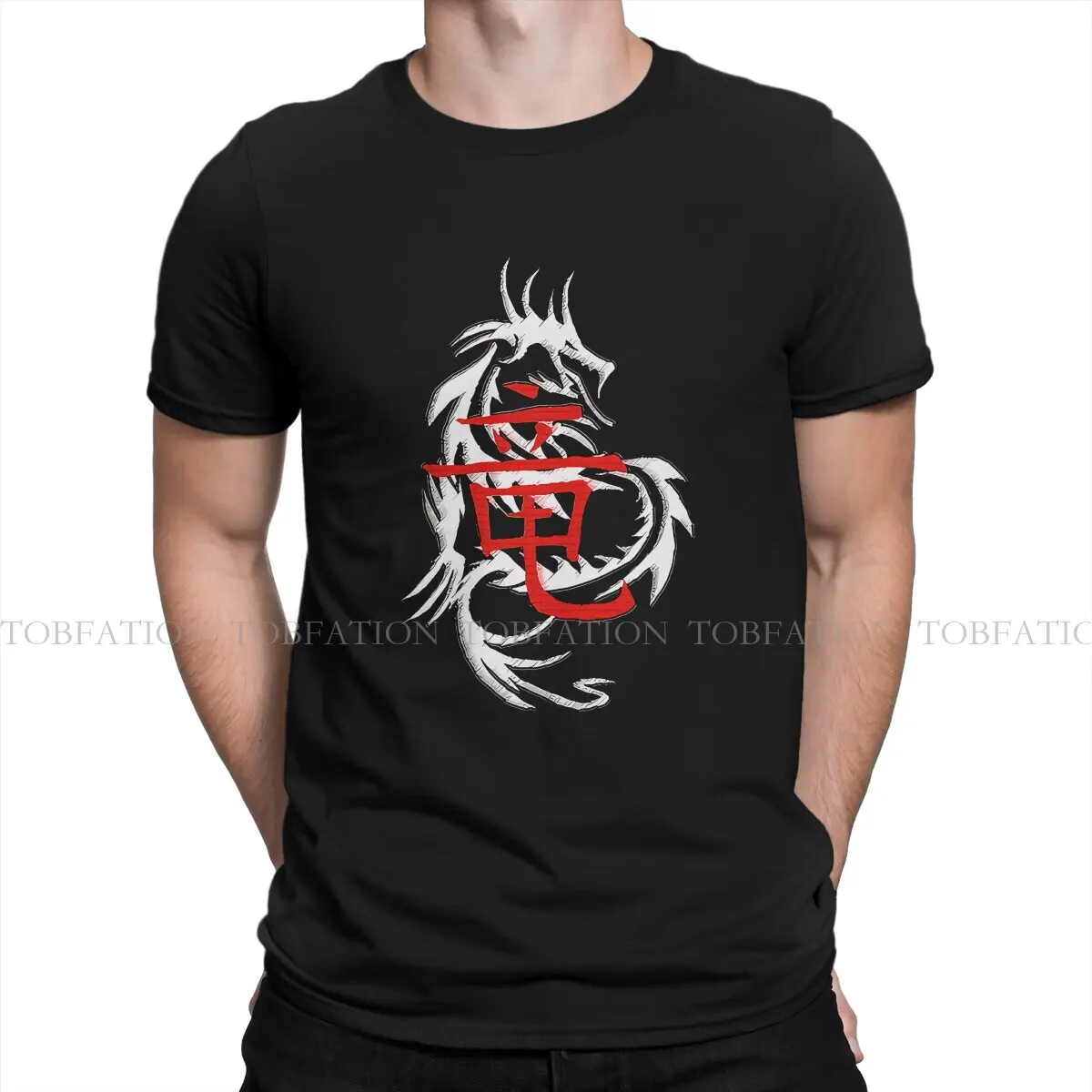 Dragon Design TShirt for Men Japan Dragon Basic Casual Sweatshirts T Shirt Novelty New Design Loose