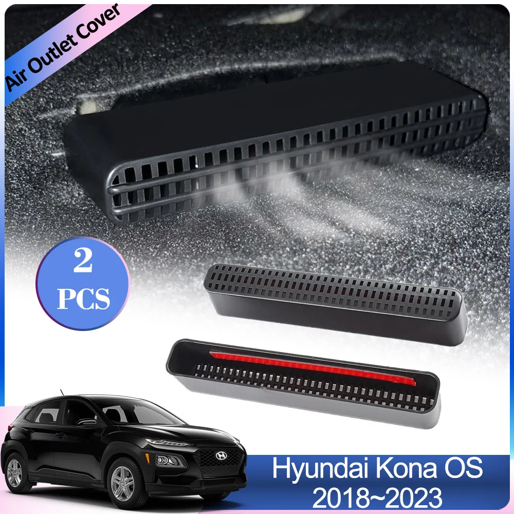 Air Outlet Cover for Hyundai Kona Kauai OS 2018~2023 Conditioner Grille Exhaust Under Rear Seat Ventilation Interior Accessories