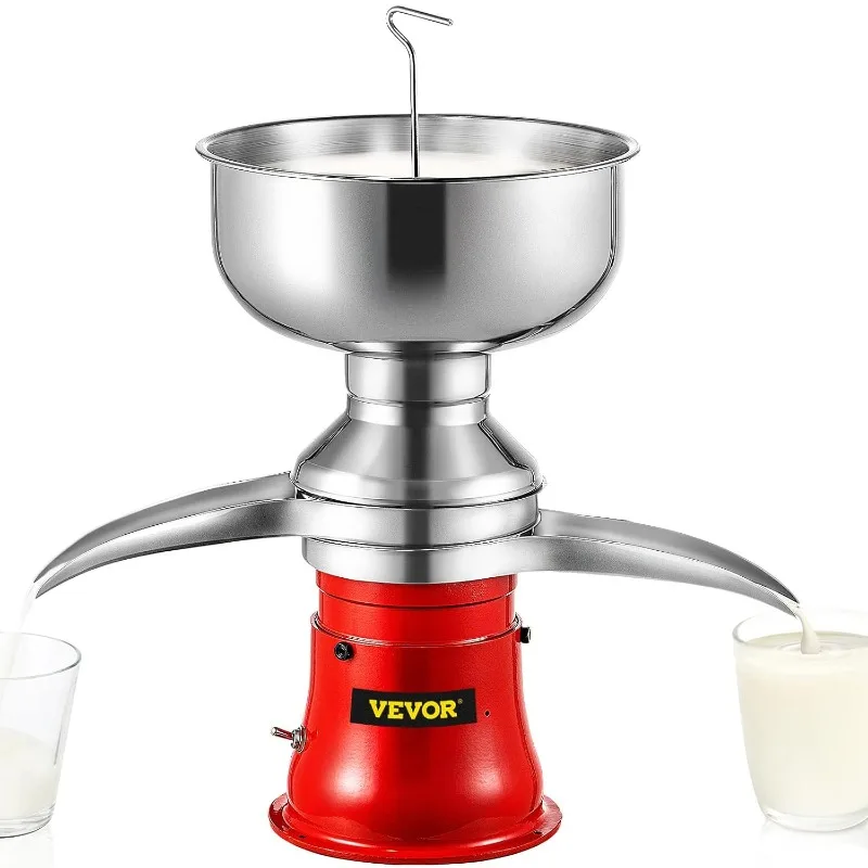 

VEVOR Milk Cream Centrifugal Separator, Stainless Steel Electric Cream Separator, 25 Gal/H & 100L/H Goat Milk Separator