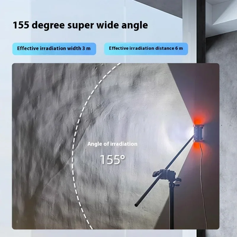 Industrial Light Emitting Diode Wall Leveling Lighting with Handle Holder Assisted Sanding Tools and Painter Development Lights