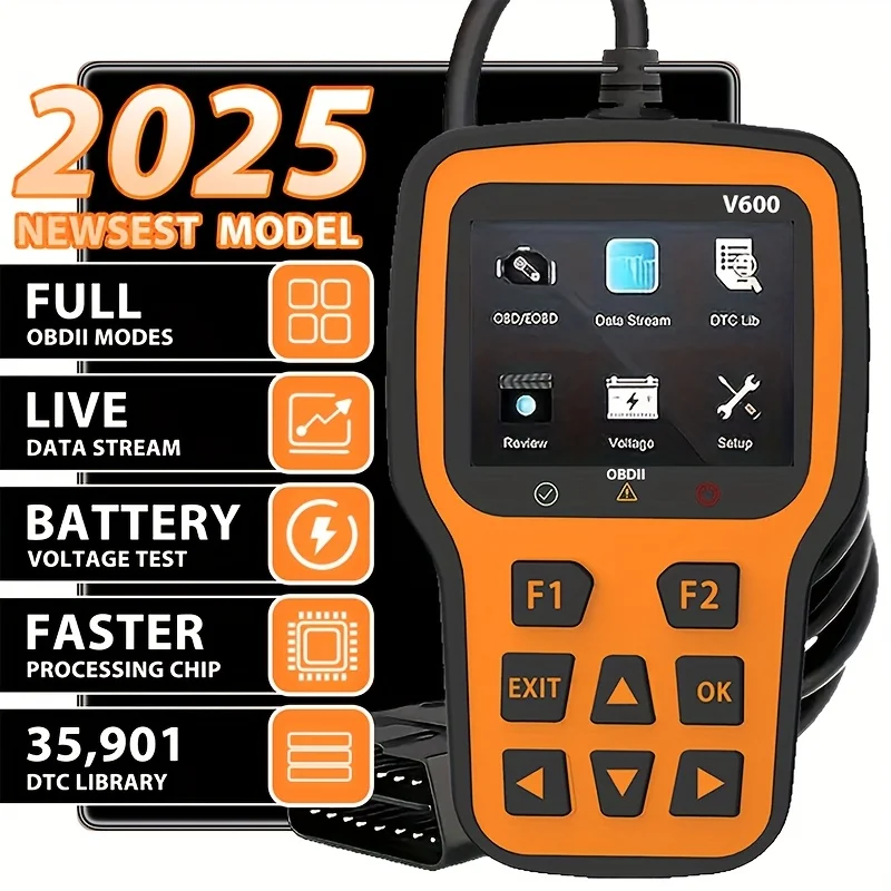 

Инструмент сканирования OBD2, считыватель кодов, быстрая очистка кодов неисправностей, подходит для всех транспортных средств OBDII/EOBD после 1996, без батареи