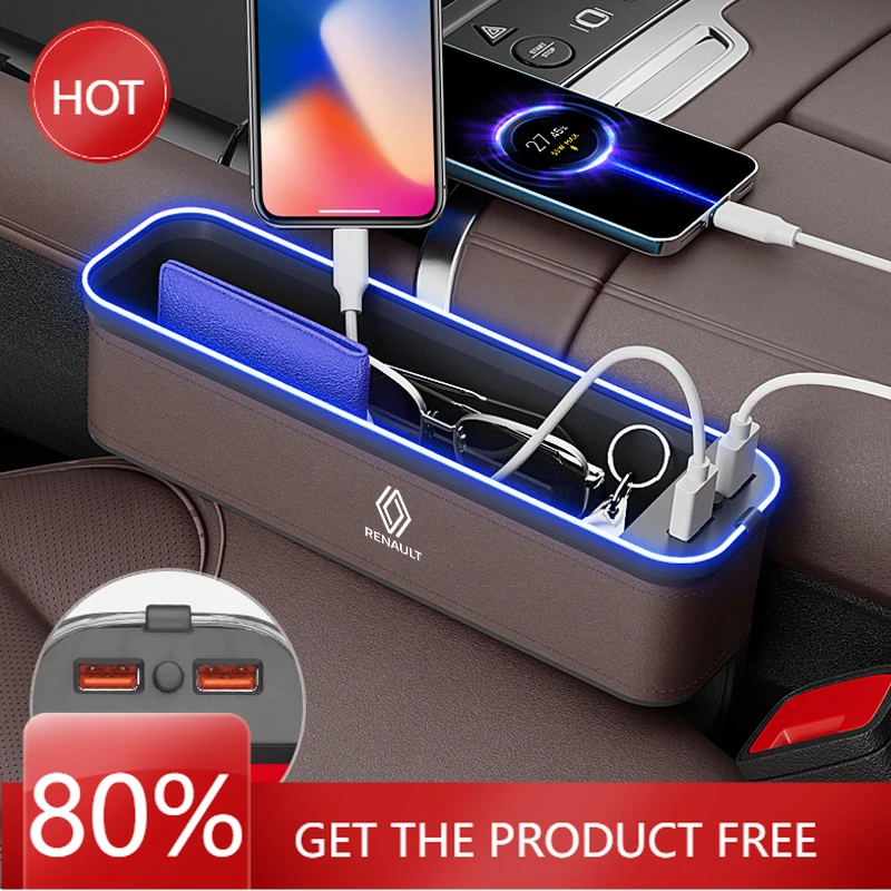 

Колпаки-концентраторы, автомобильный USB-зарядный многофункциональный щелевой ящик для хранения для Renault Duster Kadjar Laguna Talisman Captur Clio Megane 4 Sceni