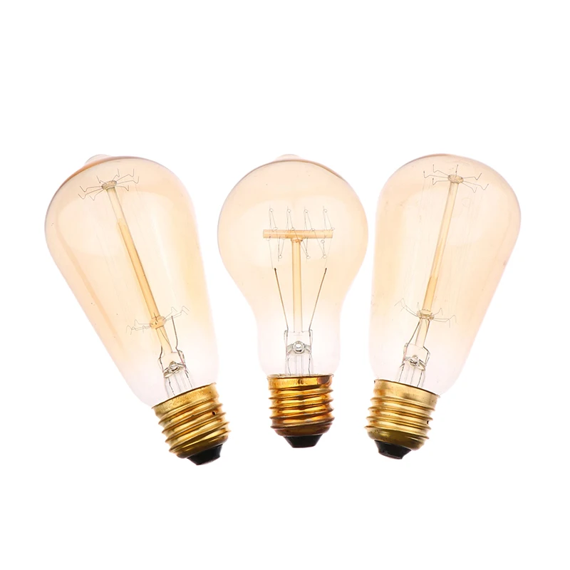 Retro หลอดไฟสีเหลือง 220V 110V E27 40W Vintage LED หลอดไส้หลอดไฟสําหรับตกแต่งบ้าน Vintage โคมไฟ