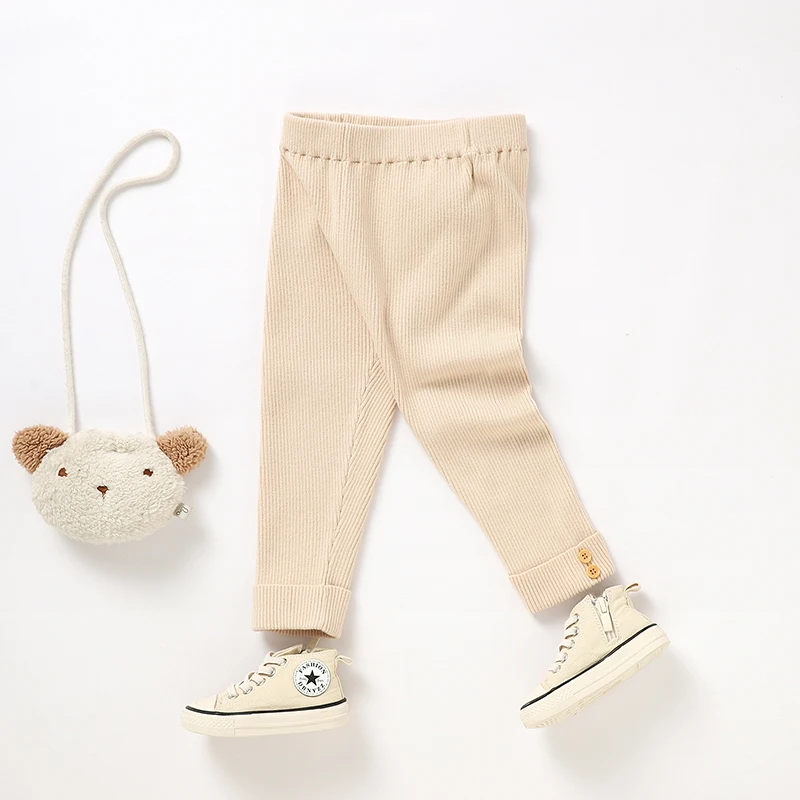 Newborn Baby Pants Knit Infant Girls Boys Trousers Fashion Solid Warm Toddler Child Pantalettes 0-18M Autumn Clothes Accessories