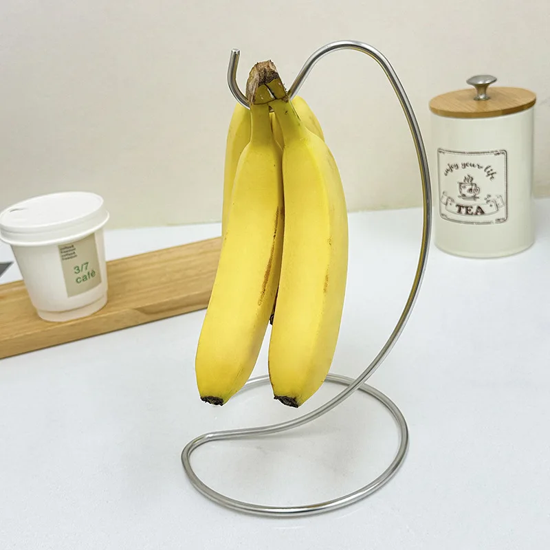 Bananenhalter-Ständer Hält Bananen Frisch Moderner Aufhänger Baumständer-Haken für Küchenarbeitsplatte Niedliches Küchen-Gadget – Detail 2