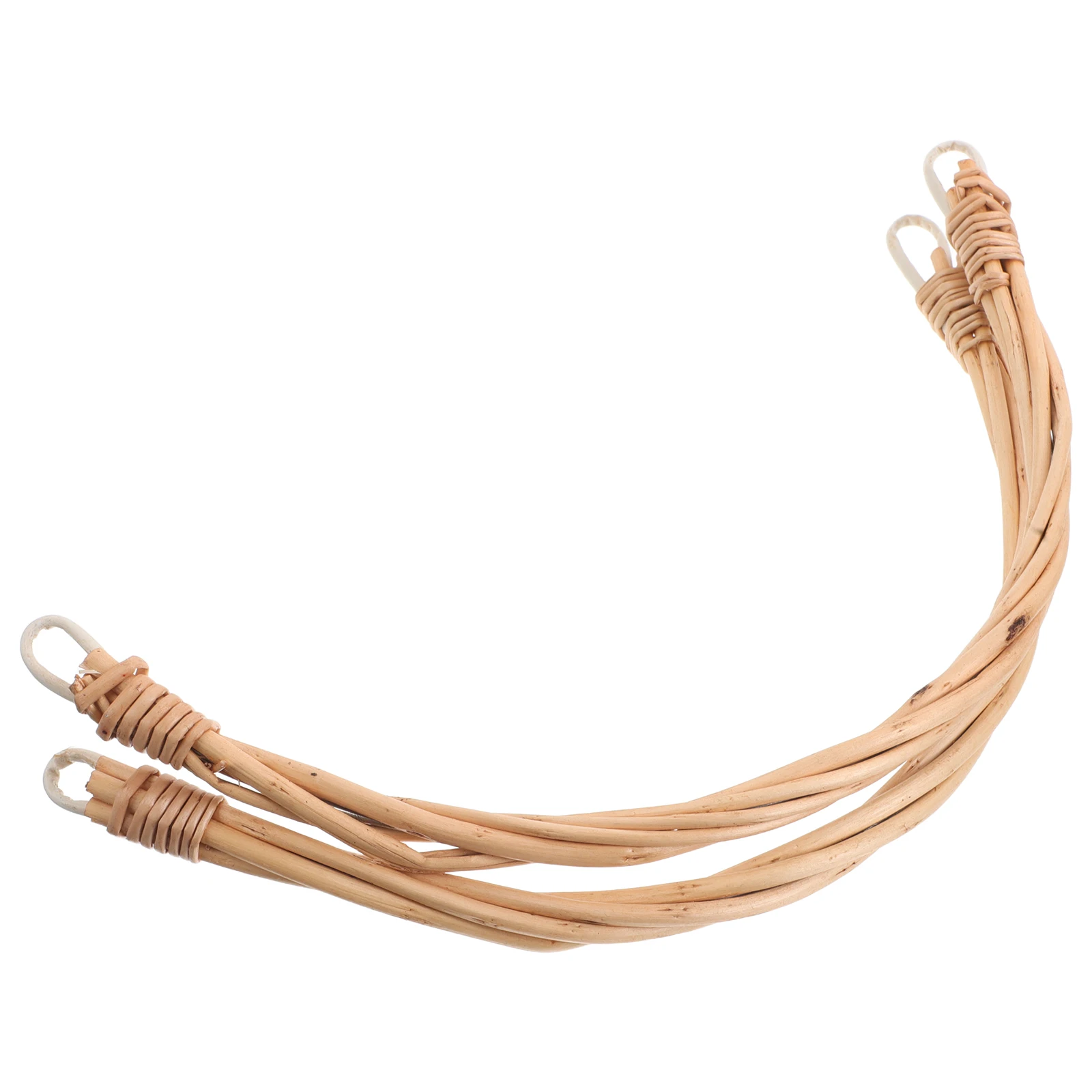 

2 Pcs Wicker Picnic Basket Handle Light Brown Replacement Grips Rattan Storage Accessories Comfortable Easy Installation