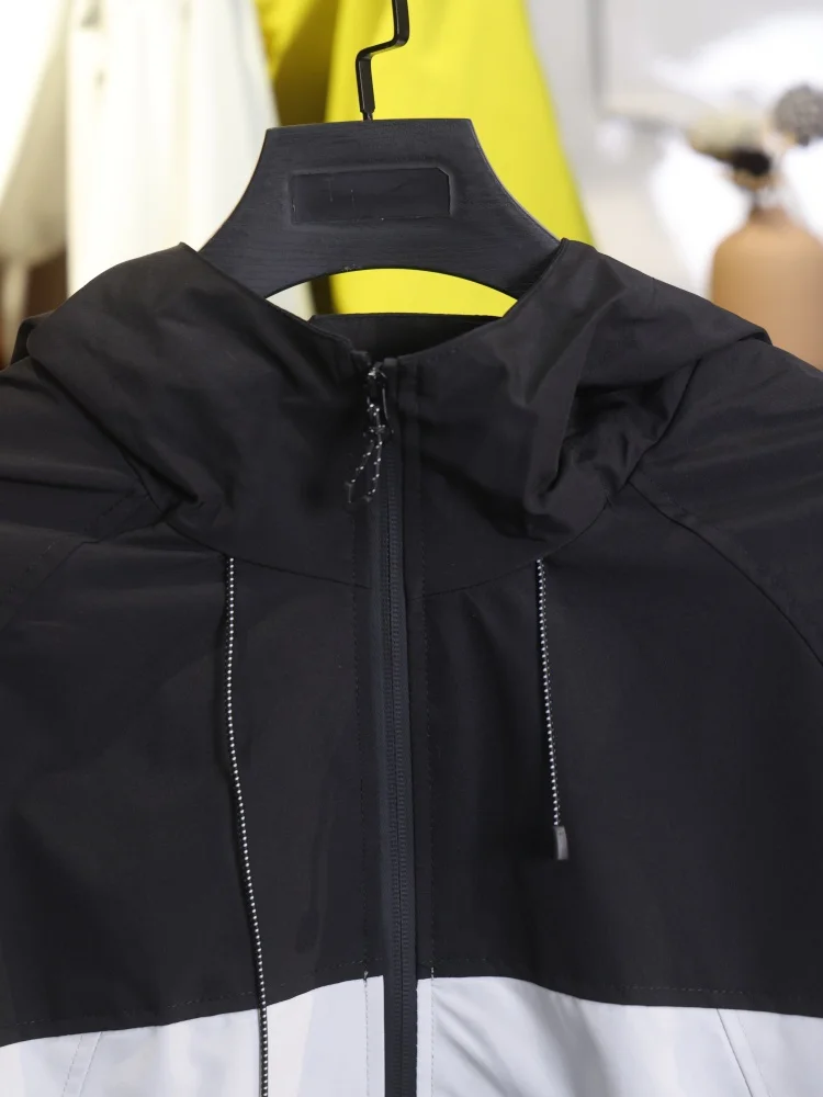 

Уличное моющееся водонепроницаемое мужское пальто с капюшоном, весенне-осеннее новое универсальное длинное пальто из полиэфирного волокна