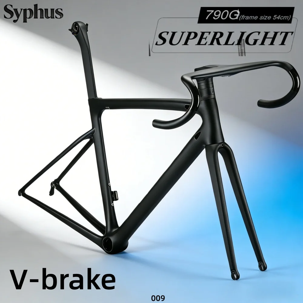 

Карбоновая рама шоссейного велосипеда Syphus T1100 PF30, комплект рамы шоссейного велосипеда с V-образным тормозом для шоссейного велосипеда