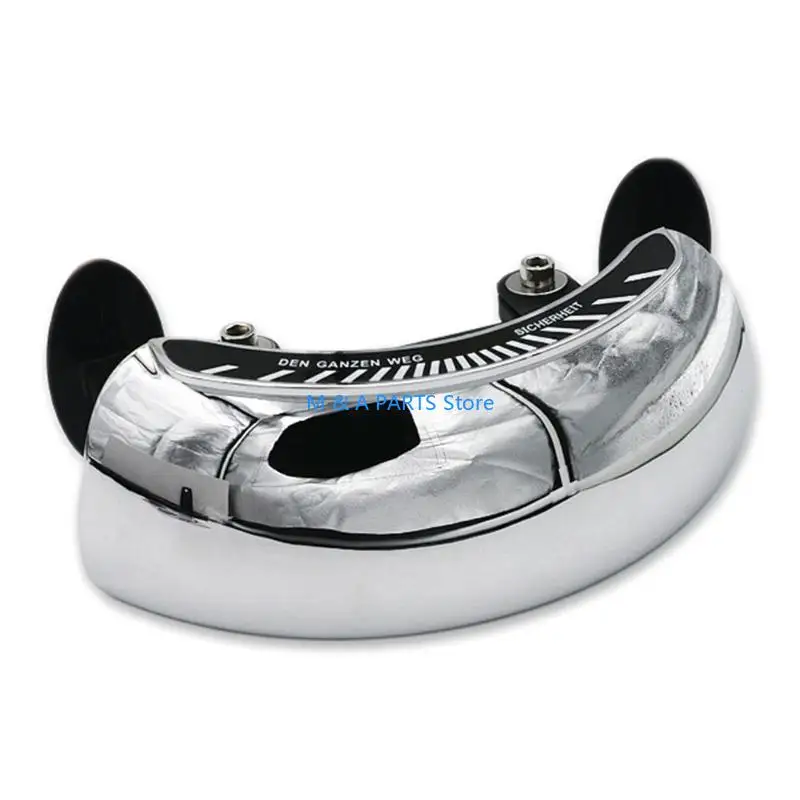 U1JF Motorcycle Windscreen 180+ Degree Blind Spot Mirror Wide Rearview Mirrors