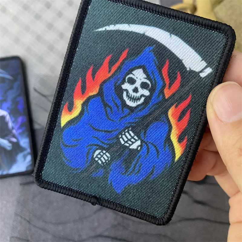 Hellbringer Reaper – Parche hoz de muerte táctico con velcro - imagen 5