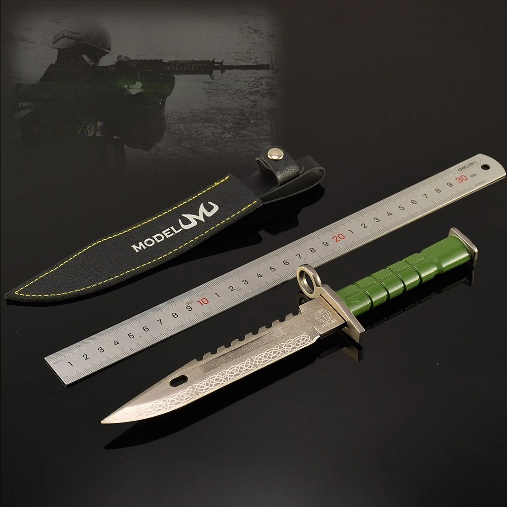 26cm Go Game M9 Legend Knife Metal Melee Weapon Model Game Peripheral Samurai Sword Kanata Cospaly Prop Accessories Toys Gift