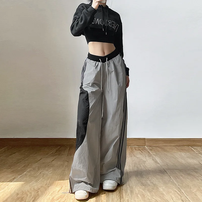 

Y2K Women Streetwear Techwear Cargo Korean Parachute Track Pants Tech Sweatpants Oversize Wide Leg Joggers Trousers Clothes