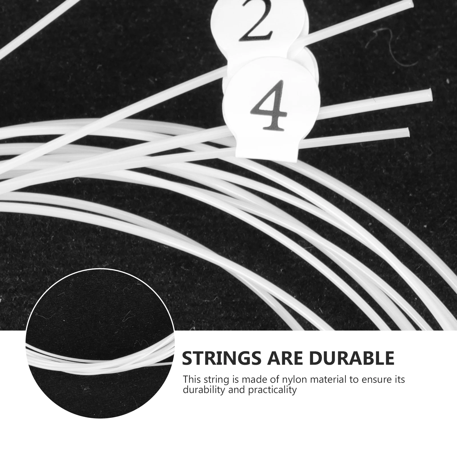 

4 Sets Ukulele Strings Durable Nylon Clear Tone Wear Resistant Musical Instrument Parts Concert Guitar Wire Accessories