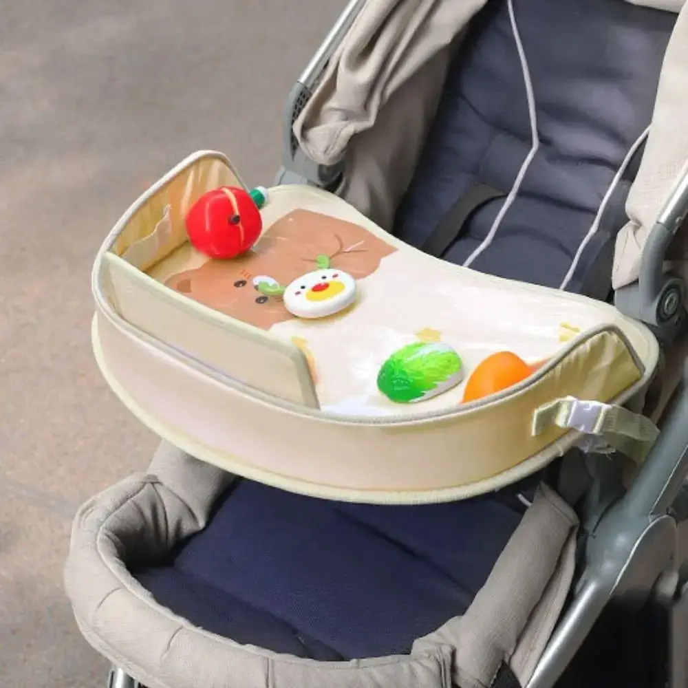 Waterproof Cartoon Baby Car Seat Tray Rabbit Snack Tray Kids Toy Holder Desk PVC Ox Cloth Car Tray Table Car Storage Organizer