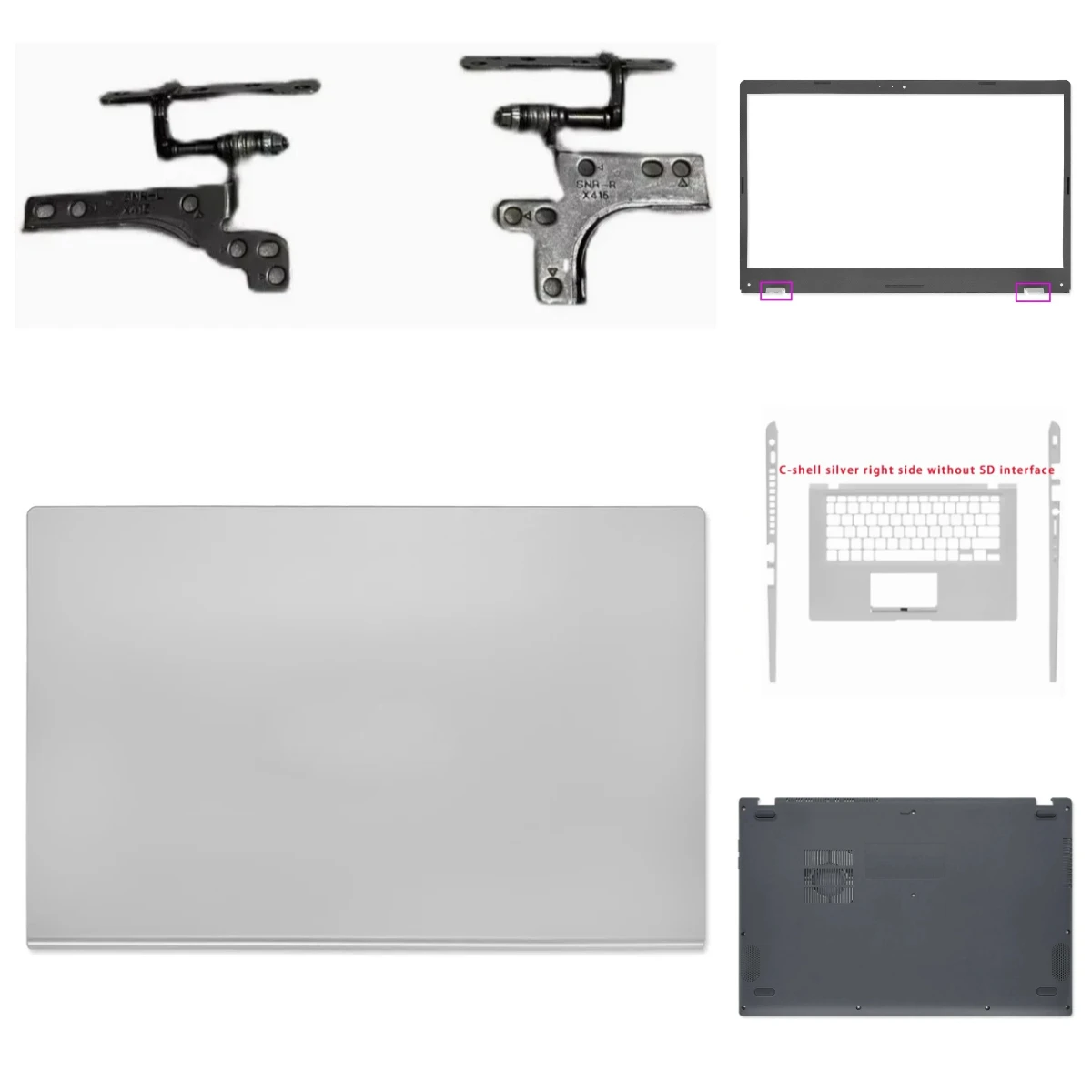Suitable for  Y4200J F415M A416M Y4200F X409 X415M laptop LCD screen top cover, screen frame, palm rest bottom shell ABCD Cover