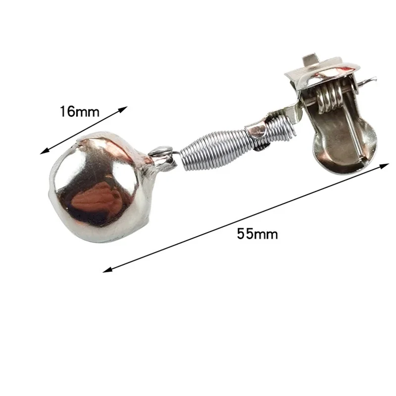 New 10/5PCS Single Ring Bells Fishing Indicator Bait Alarm Loud Sound Alert Bells Clips Night Fishing Rod Bell Tackle Tool 2023