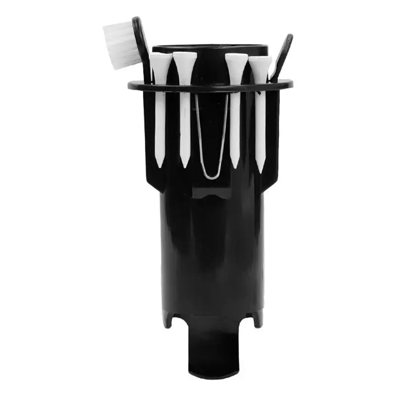 New Portable Storage Golf Ball Tees Holder Pro Clip Caddy With Nylon Brush Divot Cleaning Tool With Brush Drop Ship