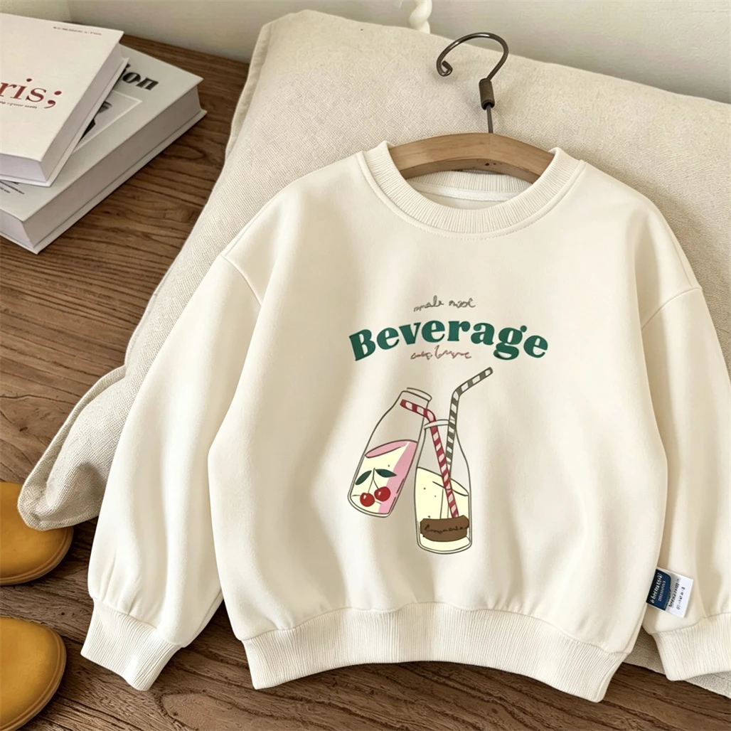 1-6Years Old Child Cartoon Sweatshirt Long-sleeved Tops Outer Wear Toddler Cute Printed Hoodie Kids Thin Loose Casual Clothing