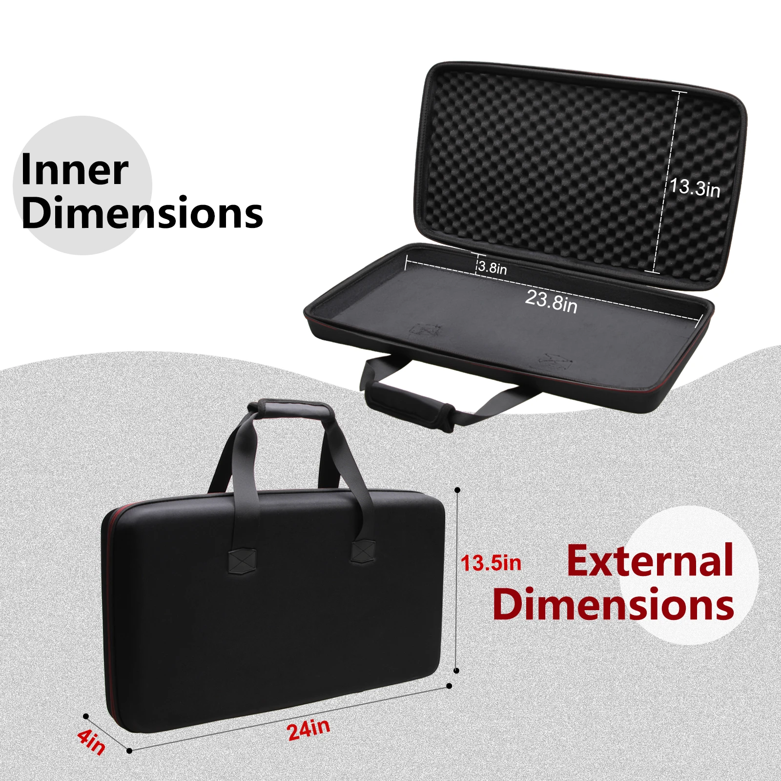 LTGEM EVA Case for Hercules DJControl Inpulse 500: 2-deck USB DJ controller-Protective Portability Travel BOX,(Only Case)