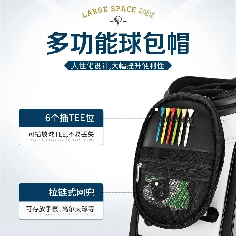 

PGM golf bag men's aviation checked ball bag four-wheel flat push telescopic bag waterproof