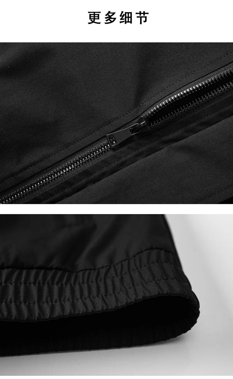 Men Khaki Cargo Jacket Multi-Pocket Design Stand Collar Zip Up Loose Fit Casual Workwear Outerwear For Daily Street