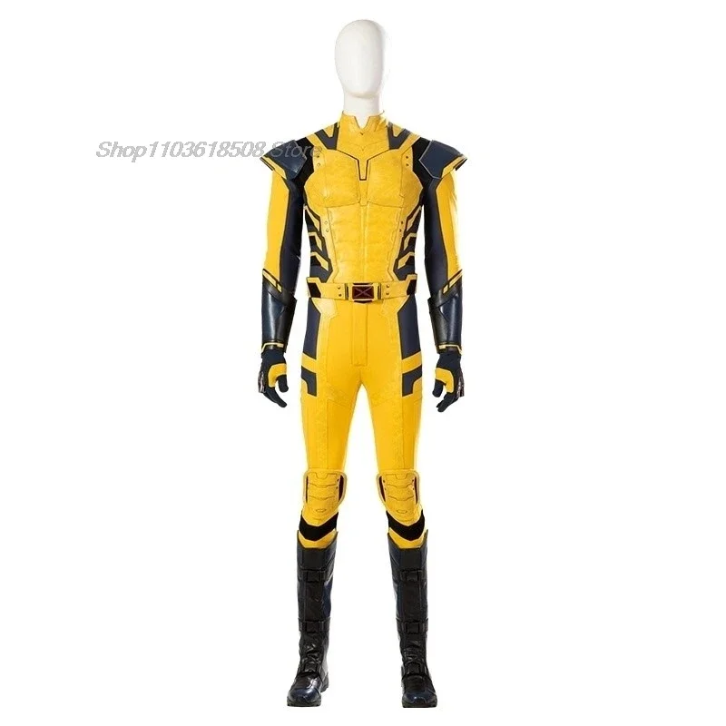 Nieuwe Deadpool 3 Wolverine Cosplay Kostuum Superheld Cosplay Zentai Volledige Set Met Bosuit Schoenen Handgemaakte Halloween Man Outfit