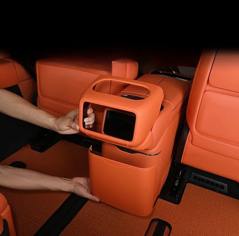 

Car Refrigerator Anti Kick Cover ABS Anti-scratch Rear Air Conditioner Protector For Lynk&Co 900 2025 2026 Interior Accessories