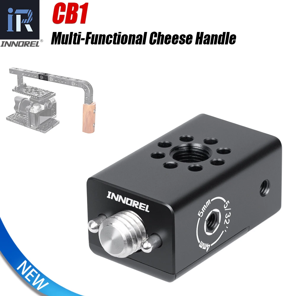 

CB1 Multi-Function Cheese Handle, Cheese Grip Extension Bar Featuring Multiple 3/8" Arri Locating Holes for Camera Cage Frames