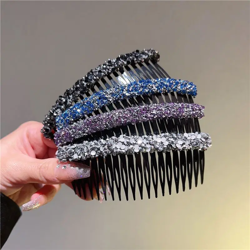 

Hair Comb Fashion Versatile Seven Tooth Comb Dish Hair Insert Accessories Delysia King Adult Temperament Rhinestone