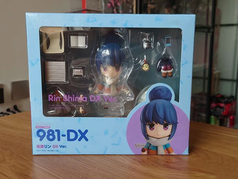 #981-DX Rin Shima Yuru Camp Anime Figure Max Factory Laid-Back Camp Rin Shima Action Figure Collection Model Doll Toys 10cm