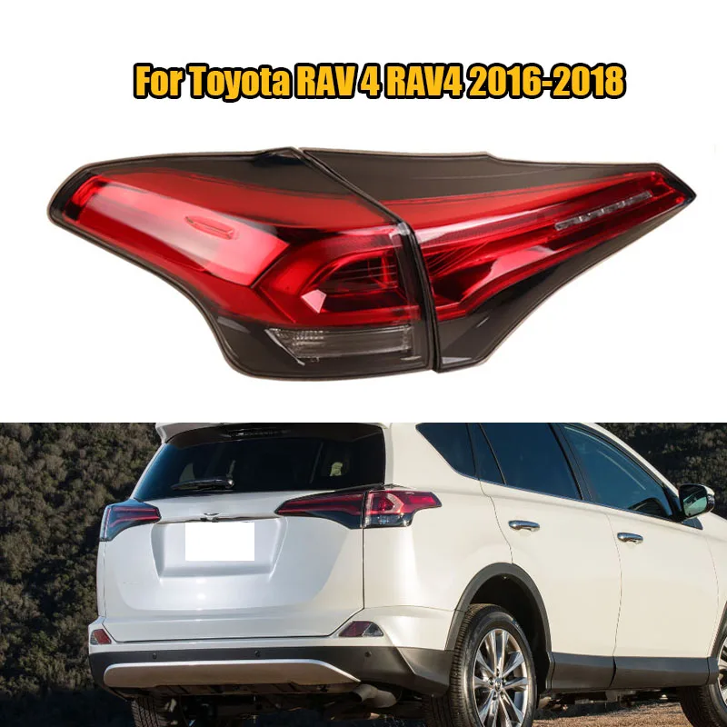 Left Right LED Rear Tail Light Rear Warning Brake Fog Light Turn Signal Lamp Car Accessories For Toyota RAV4 2016 2017 2018