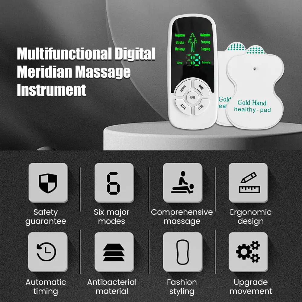 EMS Tens Unit Eletric Muscle Stimulator Neck Back Foot Hand Leg Body Relax Massage Pain Relief Physiotherapy Electrostimulator