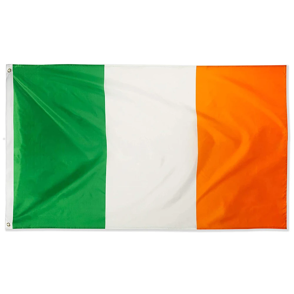 90x150cm reland Flag  Hanging Green White Orange IRE IR IRISH National Flags Polyester IE Eire Hibernian National Banner