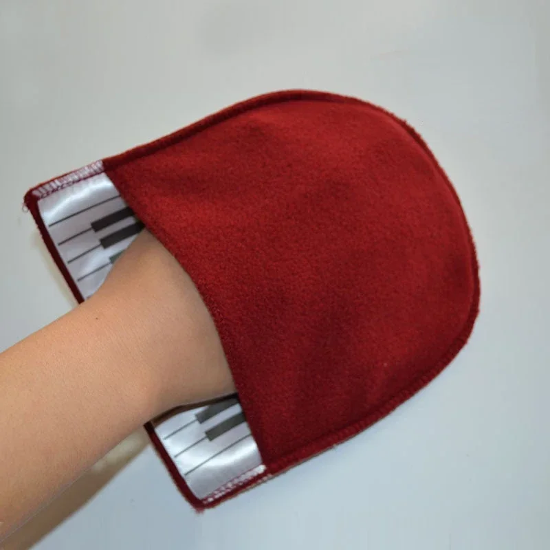 Piano Cleaning Cloth Wipes Glove with Piano Keyboard Design Musical Instrument Duster Cleaning Care Tool High Quality