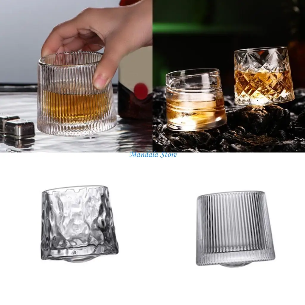 

U2JC Glasses 2pcs Rotation Container Holder Desktop Water for Home Festival Party Drinking Decor Supplies