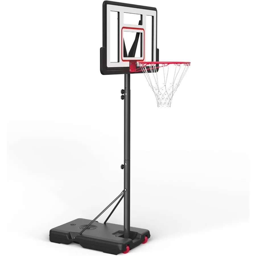 ห่วงบาสเก็ตบอลกลางแจ้งแบบปรับได้สำหรับวัยรุ่น ระบบเป้าบาสเก็ตบอลแบบพกพาสำหรับสนามหลังบ้านและทางเดินรถ