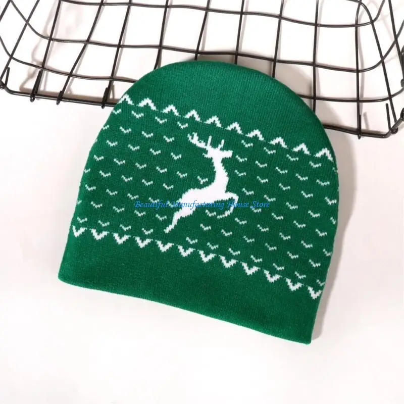 E56A Christmas Snowflake Winter Hat Warm Comfortable Children Hat Fashionable Winter