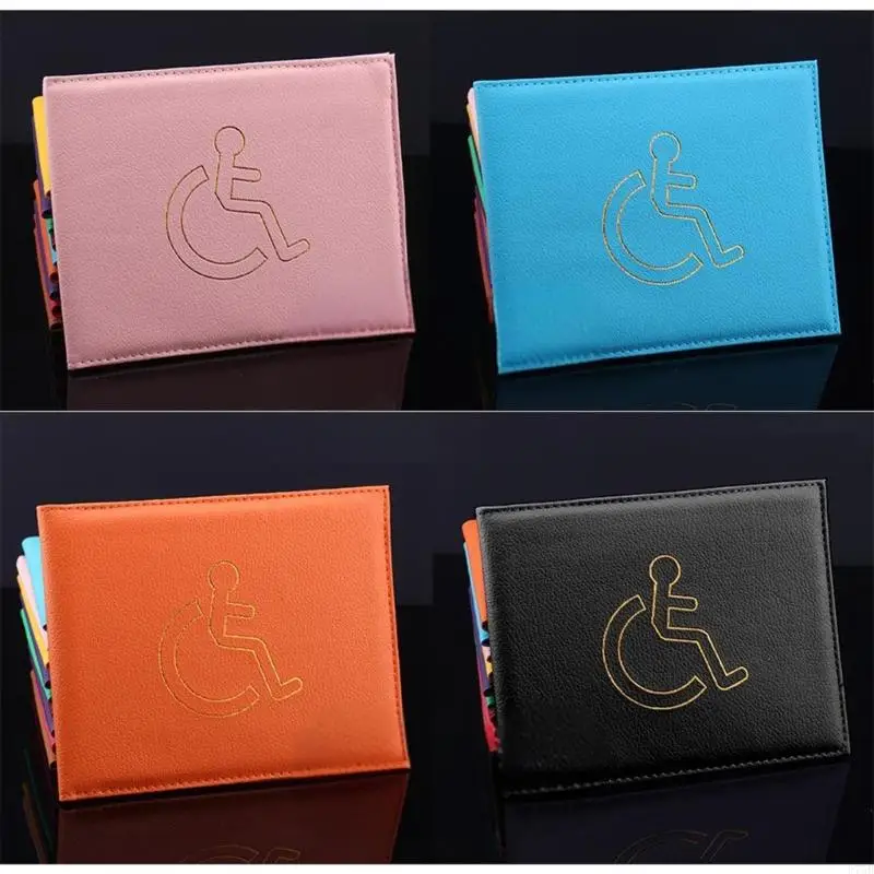 U75B Disabled Badge Holder Hologram Safe Parking Permit Display Cover Wallet Parking Pass Permit Holder Disabled Timer Holder