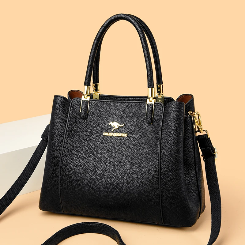 2024 Exquisite LOGO Hardware Tote Bag Luxurious Women\'s Designer Brand Handbags High Quality Leather Solid Color Shoulder Bags